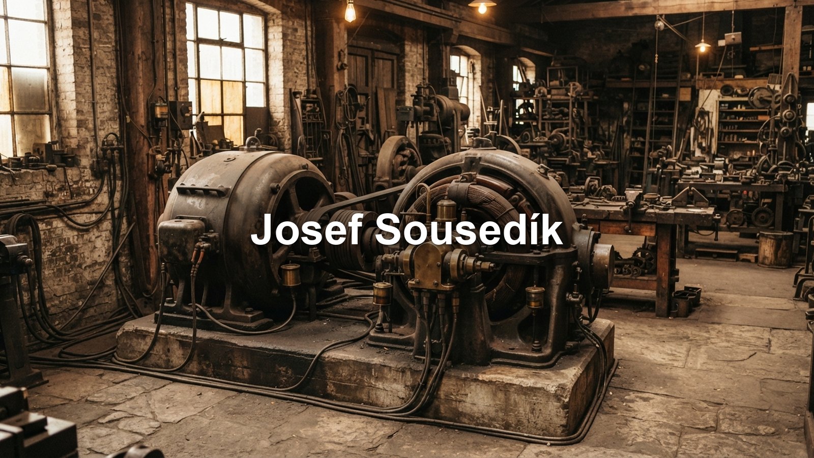 Historický elektromotor v dílně