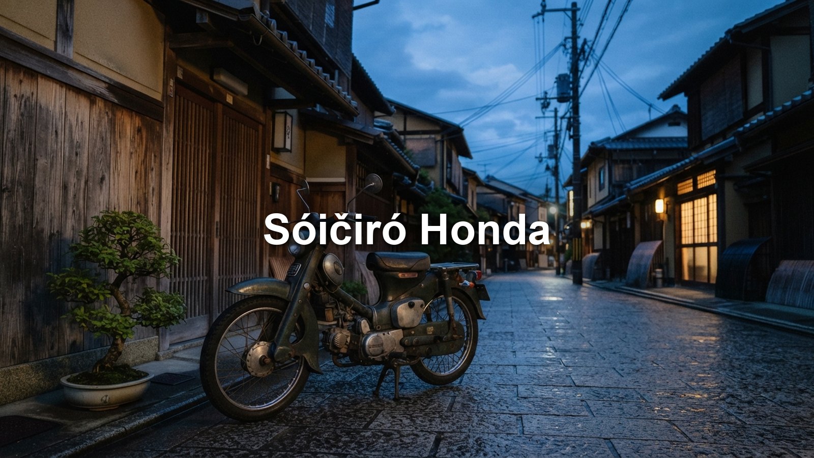 Malý motocykl v japonské ulici