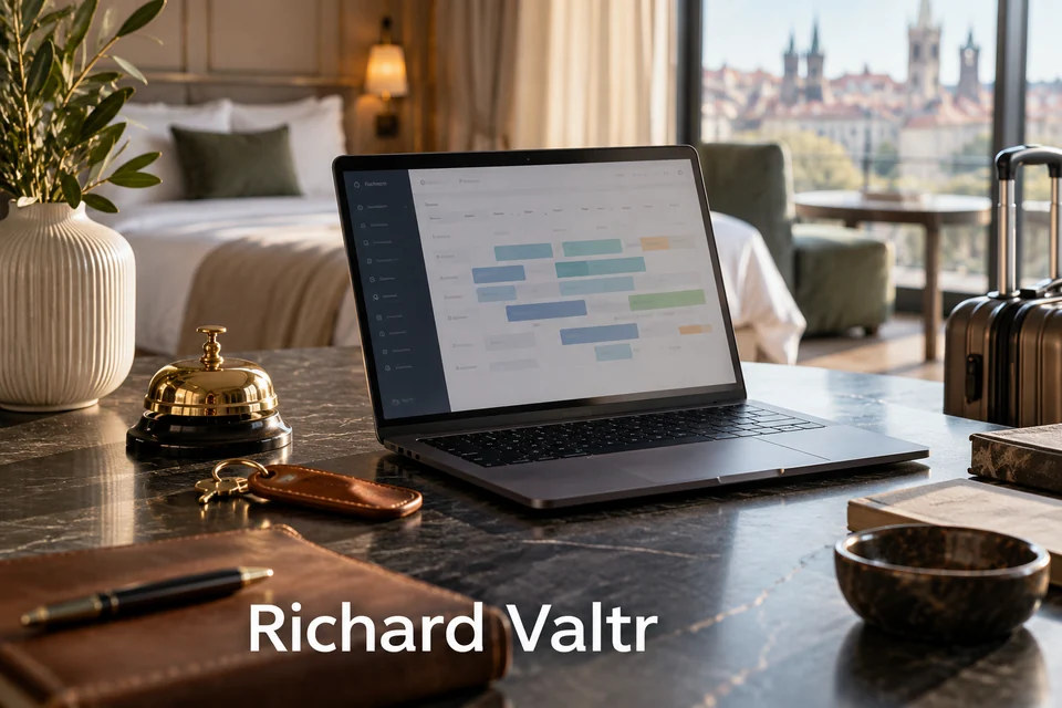 Tematické zátiší s nápisem Richard Valtr.
