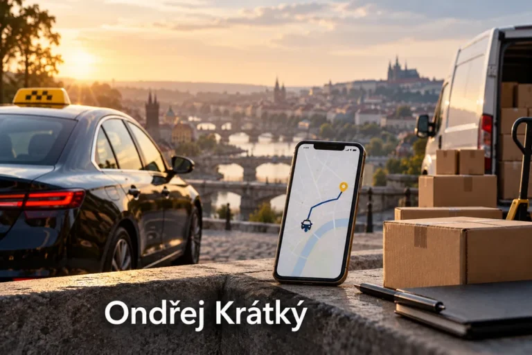 Tematické zátiší s nápisem Ondřej Krátký.