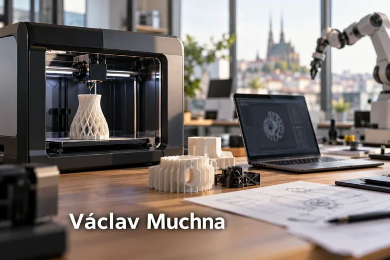Tematické zátiší s nápisem Václav Muchna.