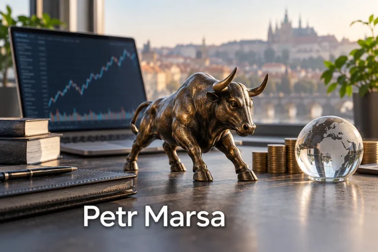 Tematické zátiší s nápisem Petr Marsa.