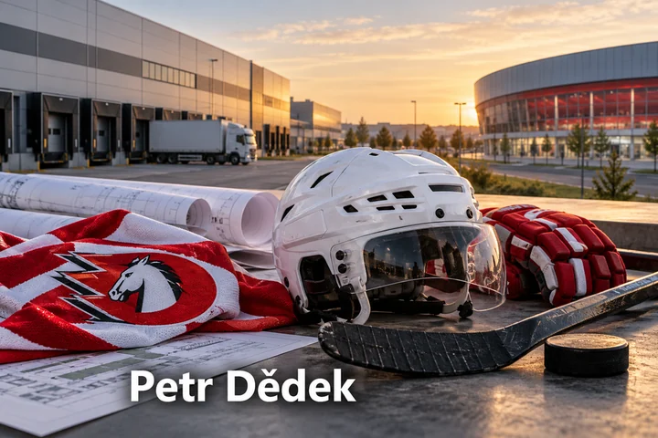 Tematické zátiší s nápisem Petr Dědek.