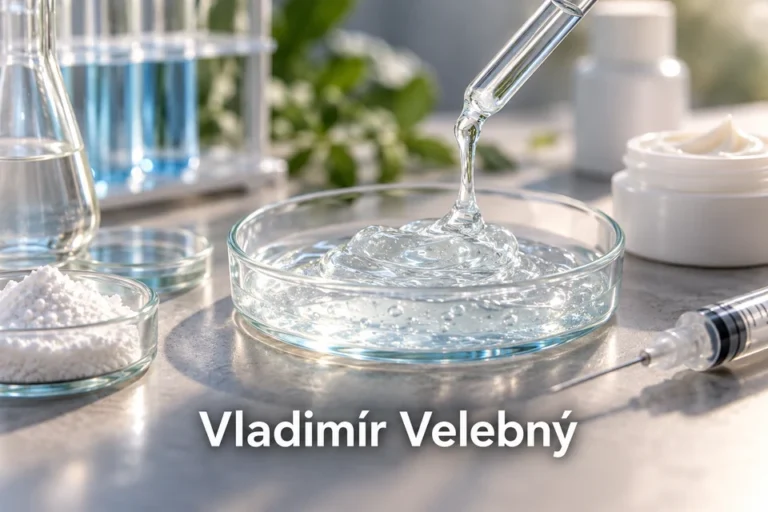 Tematické zátiší s nápisem Vladimír Velebný.