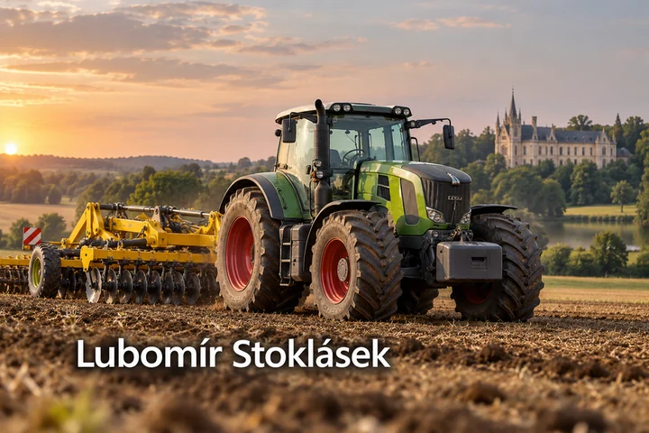 Tematické zátiší s nápisem Lubomír Stoklásek.