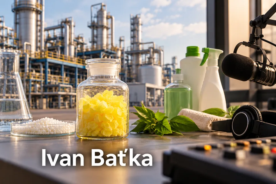 Tematické zátiší s nápisem Ivan Baťka.