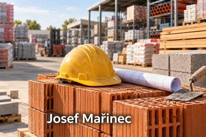 Tematické zátiší s nápisem Josef Mařinec.