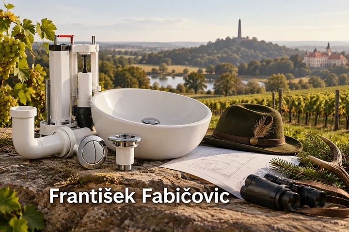 Tematické zátiší s nápisem František Fabičovic.