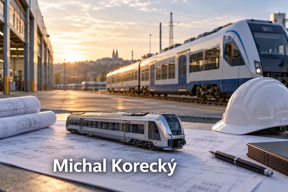Tematické zátiší s nápisem Michal Korecký.