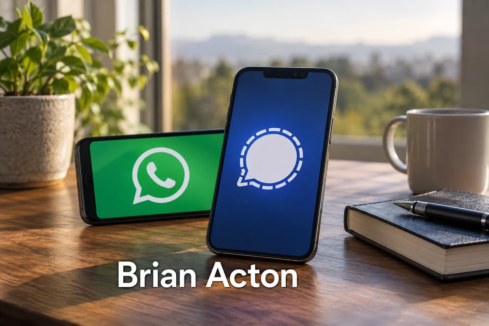 Tematické zátiší s nápisem Brian Acton.