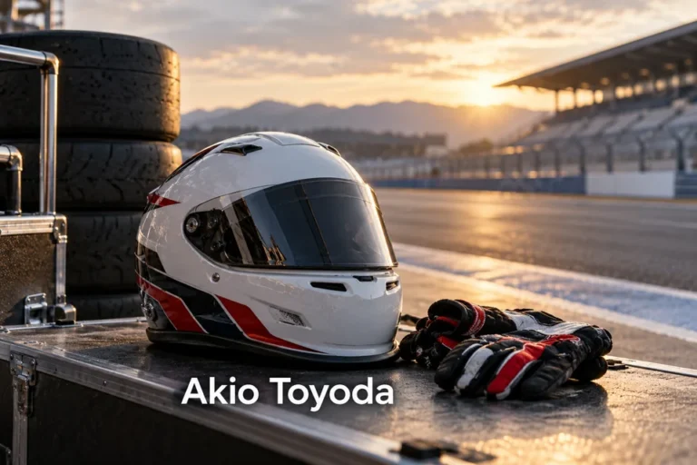 Tematické zátiší s nápisem Akio Toyoda.