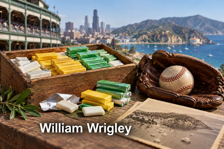 Tematické zátiší s nápisem William Wrigley.