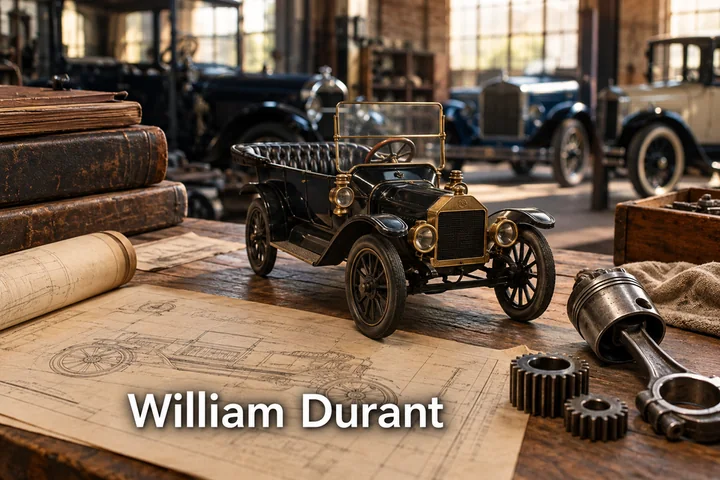 Tematické zátiší s nápisem William Durant.