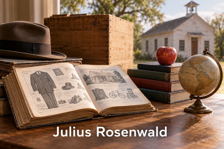 Tematické zátiší s nápisem Julius Rosenwald.