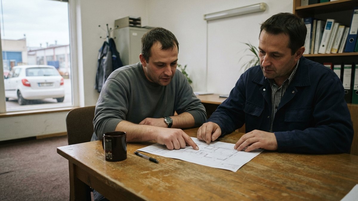 Vedoucí projednává převedení se zaměstnancem
