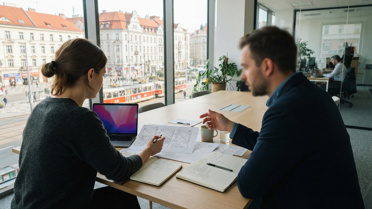 Programátor probírá zakázku s klientem